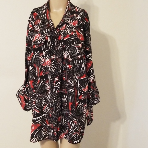 Kim Rogers Tops - Kim Rogers Plus Size Button-Down Shirt NWT